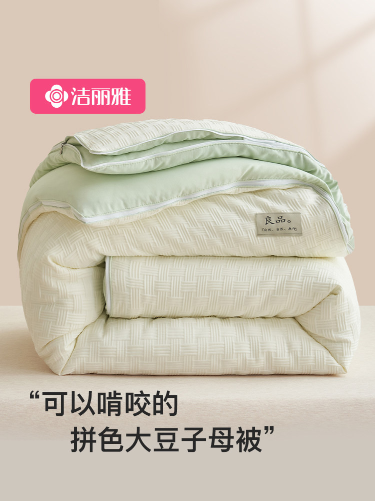 Jialiya Soy Fiber Quilt Two-In-One Zippered Quilt, Spring, Autumn and Winter Quilt, Thickened Quilt Core, Suitable for All Seasons