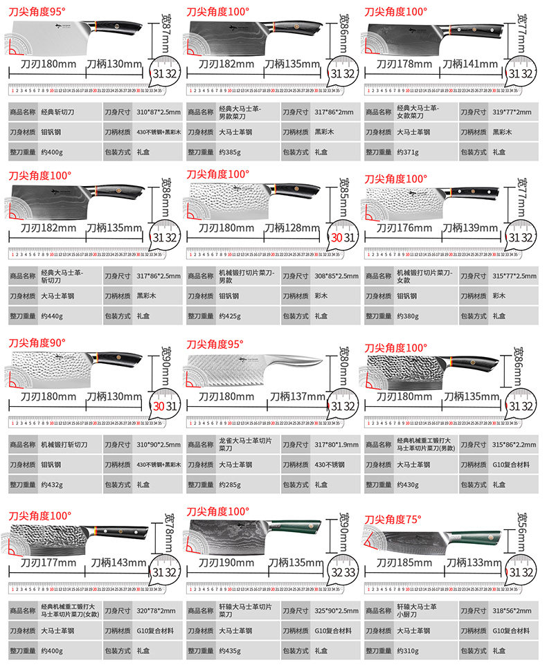 安享好物 安享B级切片刀-狂鲨切片菜刀 国标 