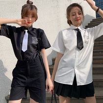 Graduation class uniform college style high school summer suit student jk uniform skirt genuine basic school uniform English style
