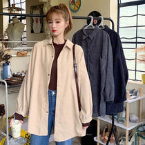 Lady Shirt Woman Design Sensation Small CrowdFall Womens Blouse Autumn Long Sleeves Outside Wearing 100 Ride Light Core Suede Lining Woman Autumn