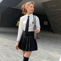Shirt female student college style design sense small public Fujiangwei girl top class clothes College Style High School High School
