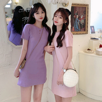 Gentle wind dress waist thin temperament skirt female summer student little man fresh knee T-shirt skirt tide ins