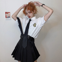 Class suit summer suit student jk uniform skirt genuine set of uniform womens school style set school uniform basic model