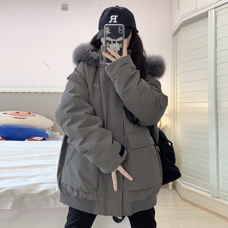 Women's Fur Collar down Jacket 2025 New Winter Style for Petite Women, Thick Winter Coat, Women's Workwear Parka, Cold-Proof Clothing