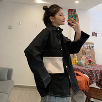Frock shirt woman autumn and winter style 100 lap cool style womens clothing 2020 new autumn clothes long sleeves shirt jacket spring and autumn