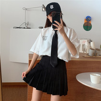 Class clothes summer suit student dress college style female jk uniform dress genuine womens school uniform high school students July summer
