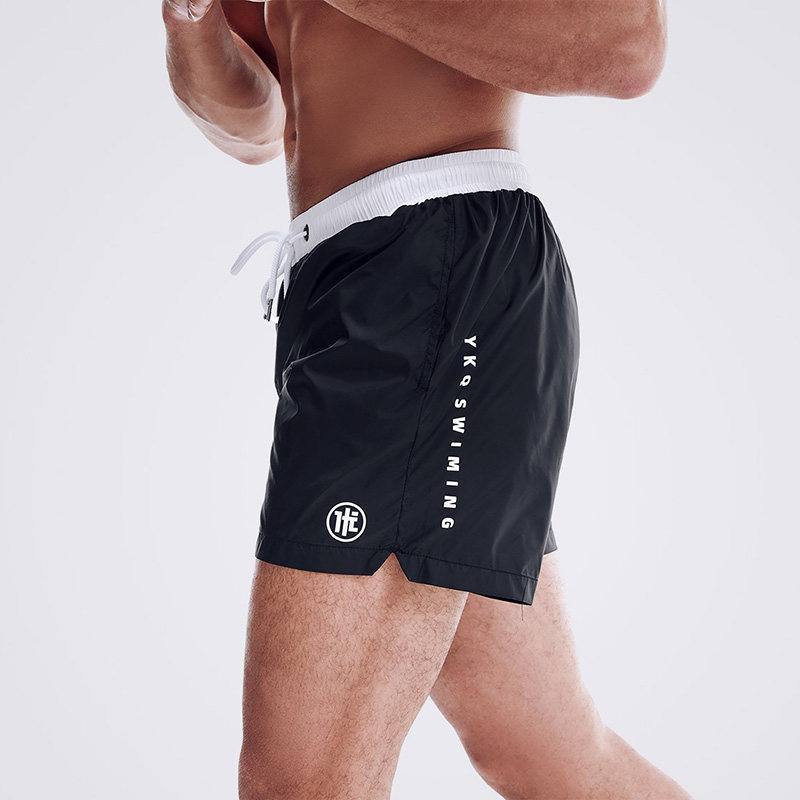 Men's Flat Angle Loose Swimsuit Pants Fashion Anti Embarrassment New Speed Dry Pure Color 30% Spa Pool Beach Swimming Pants