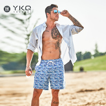  New mens beach shorts that can go into the water fashion casual seaside vacation wave 4 points plus size beach swimming trunks