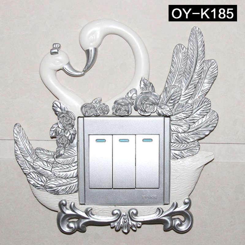 Home Switch Sticker Decoration Wall Sticker Nordic High-end Socket Protective Sleeve Creative Switch Decoration Frame Brief Switch Sleeve-Taobao