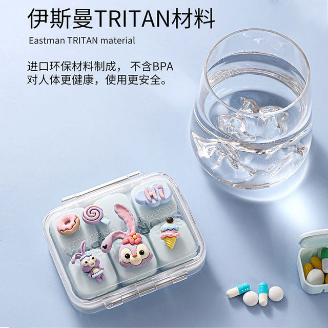 ກ່ອງຢາຍີ່ປຸ່ນ packaging portable mini portable mini storage box medicine small medicine box pill box vitamin