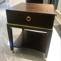 Sofa corner few living room square storage cabinet solid wood bedside cabinet light luxury side cabinet New Chinese small household square table