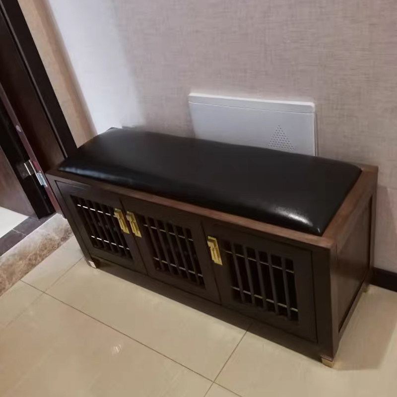 Shoe Stool Shoe Cabinet Can Sit on Shoe Stool New Chinese Shoe Stool Light Luxury Bench Home Shoe Stool Solid Wood Shoe Cabinet Stool