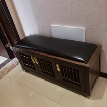 Shoe stool shoe cabinet can sit on shoe stool new Chinese shoe stool light luxury long bench into home change shoe stool solid wood shoe cabinet stool