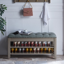 Entry shoe rack can sit on shoe cabinet stool solid wood test shoe stool storage stool door shoe rack stool integrated shoe stool Gray