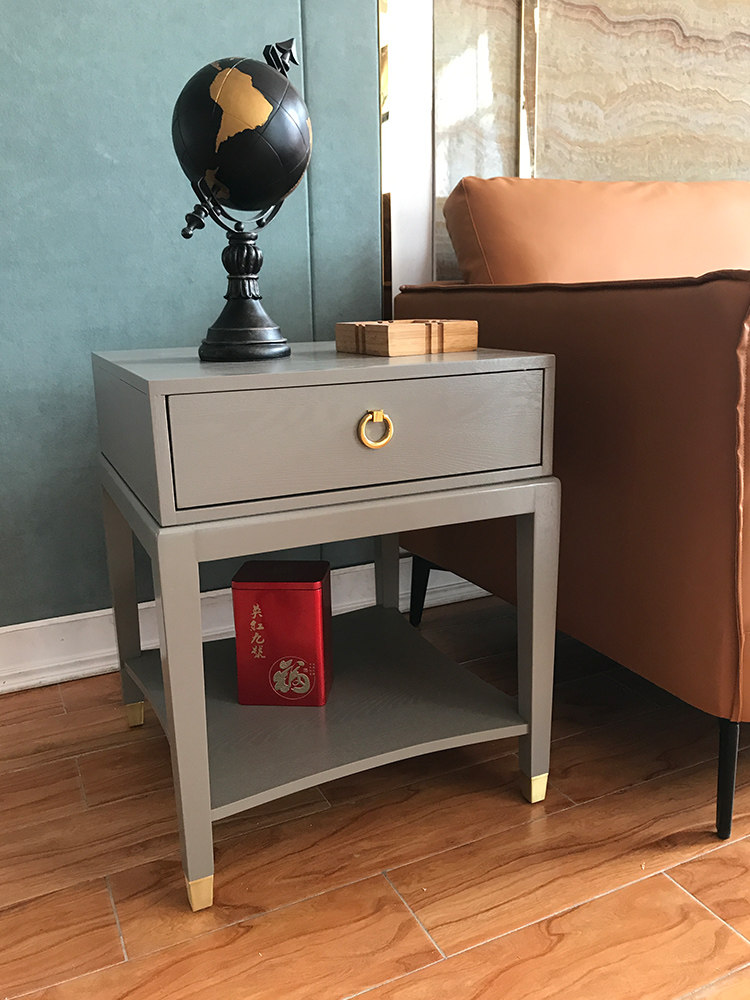Light luxury side table small coffee table mini sofa side cabinet new Chinese style side table bedside table simple square table corner cabinet square table