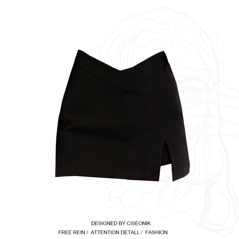 Big Yard Fat Sister American Retroit Spicy Girl V-collar Design of Short Dress Female High Waist Skin and Half-body Dress