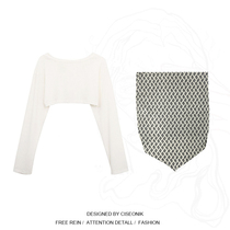 Big Code Womens Fat Younger Sister Sweet Spicy Printed Word Short of Breasted Jacket Wrapped Chest Vest Long Sleeve Hooded Suit