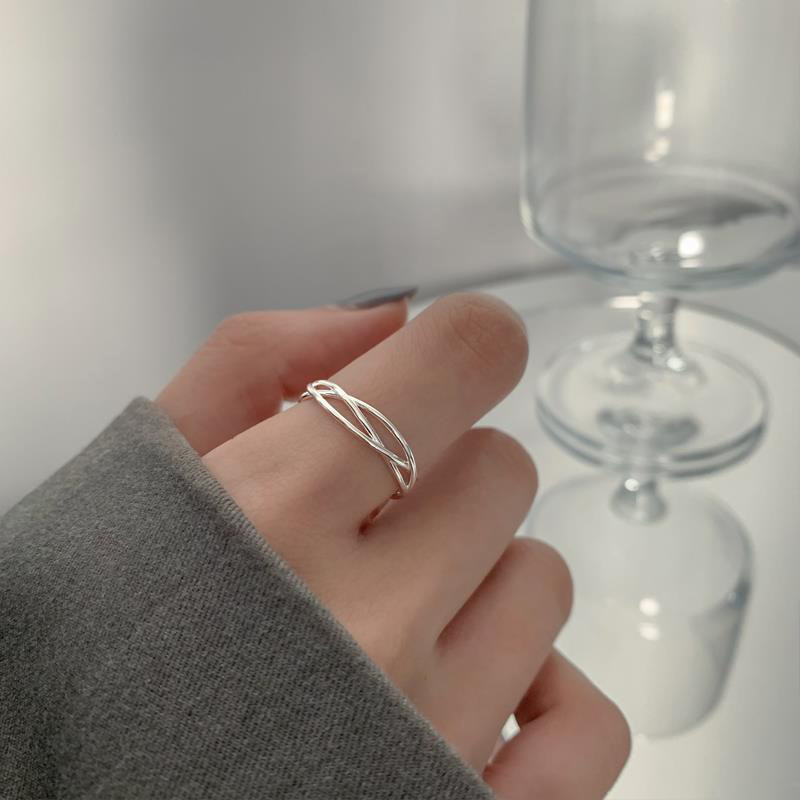 Sun ring girls in the cool and freezing wind high line opening simple 925 pure silver small luxury ring fashion