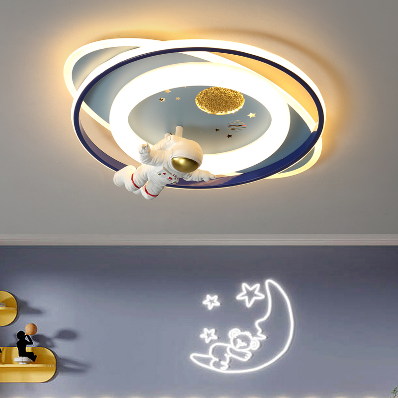 Astronaut Lamp Kidsren's Room Lamp Boy's Bedroom Lamp Creative Cartoon Astronaut Boy's Room Eye Protection Ceiling Lamp Astronaut Lamp Kidsren's Room Lamp Boy's Bedroom Lamp Creative Cartoon Astronaut Boy's Room Eye Protection Ceiling Lamp