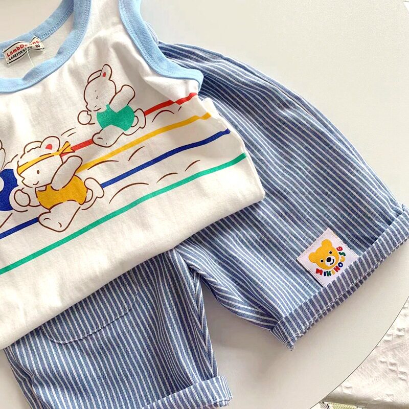 Boys Japanese Style Casual Cotton Shorts - Lightweight Summer Striped Five-Point O1CN019Ot3rY1bEp2m5G3zW !!2207375303434