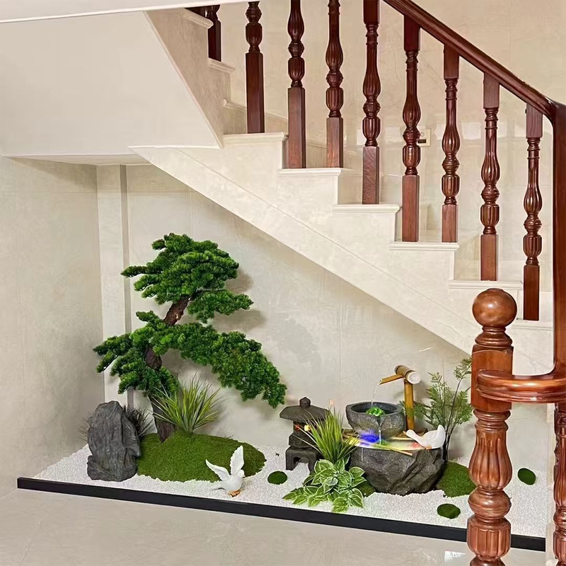 Landscape Garden Indoor Artificial Green Plant Landscaping Hotel Clubhouse Decorative Ornaments Villa Staircase Under-Water Landscape Combination
