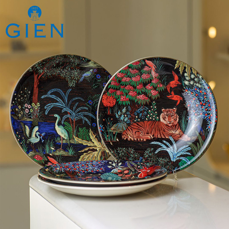 GIEN French imported tableware ceramic dinner plate dinner bowl tea cup tea set home gift ornament palace garden series