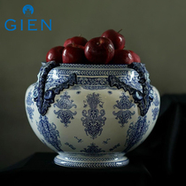 GIEN French import European-style limited ceramic vase hand-painted dandelion decorative vase gift box delft