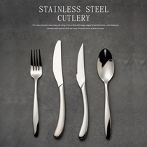 One Hen Pure Color West Cutlery Hall Two Creative Hotels Stainless Steel Sweets Steak Knife Fork Spoon Light Lavish Three Suits