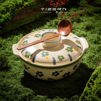 Casserole Pot for Home Use, High Temperature Resistant, Non-Cracking, Suitable for Stewing Soup, High Aesthetic Value, Clay Pot, Ceramic Casserole for Porridge