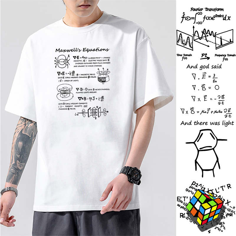 Maxwell's Equations T-Shirt for Men, Fourier Transform Mathematical Physics Formula, Phd Supervisor Short-Sleeve Chemistry Character Clothing Maxwell's Equations T-Shirt for Men, Fourier Transform Mathematical Physics Formula, Phd Supervisor Short-Sleeve Chemistry Character Clothing