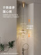 Lan Yin Golden Light Ufo-Shaped Adjustable Pendant Light, Italian-Style Light Luxury with a High-End Feel, Suitable for Bedroom, Entryway, Hallway, and Corridor