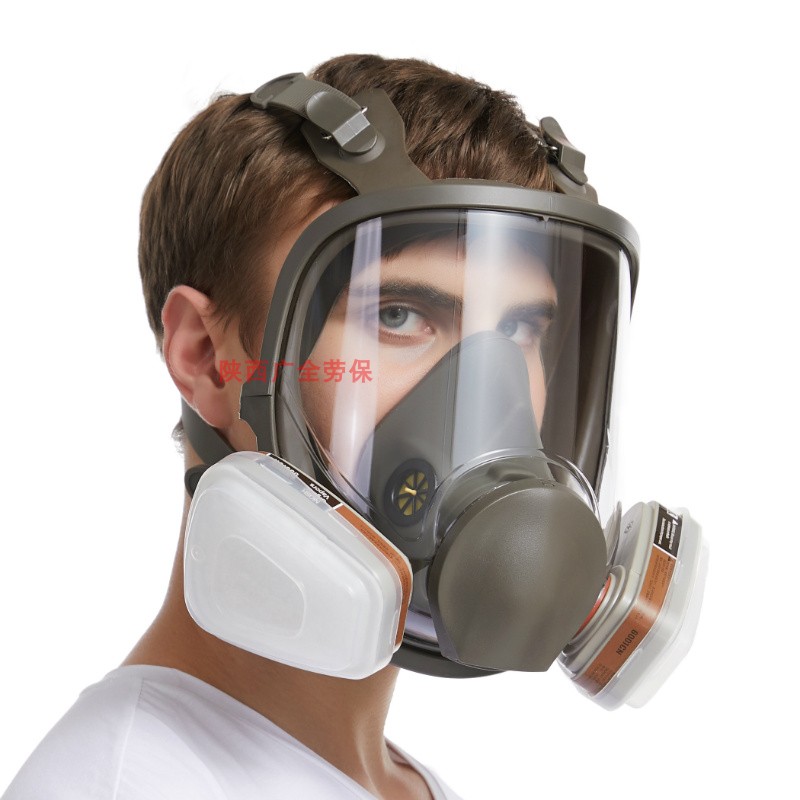 Gas mask spray paint chemical pesticide anti-dust mask 6800 fire protection large vision silicone anti-virus full mask