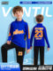 Children's long-sleeved basketball uniforms sports suits boys and girls warm running football training uniforms long pants sweatshirts autumn and winter