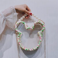 Бежевая сумка с цветочным материалом+видео