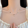 Sun Beaded New Chinese Style Pearl Necklace for Women, New Light Luxury Niche High-End Clavicle Chain Accessory Choker