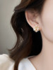 Fresh and Simple Flower Earrings 2026 New Popular Style, High-End, Popular, Feminine, Suitable for Round Faces, Women's Earrings