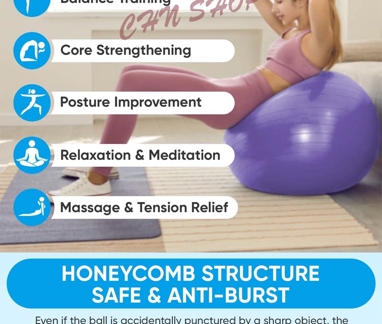 фитнес мяч yoga ball exercise ball for working out anti-burst and slip