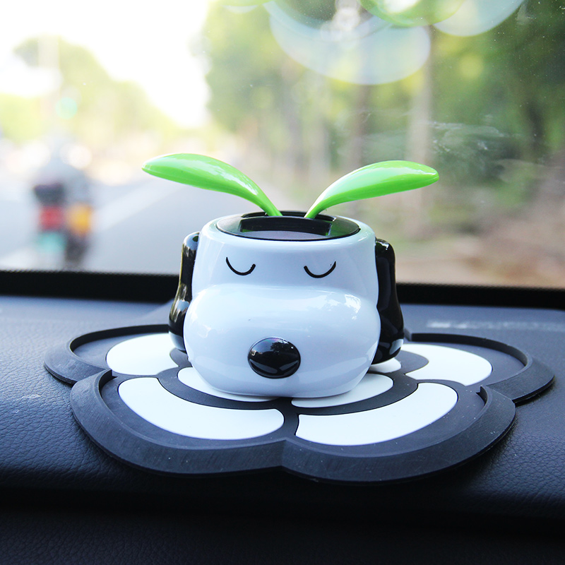 Car Ornament Solar Swing Apple Car Sunflower Ornament Flower Snoopy Dog Car Ornament Ornament