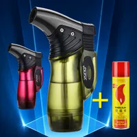 Зеленый ветрозащитный маленький аэрозольный пистолет 2+газовый цилиндр