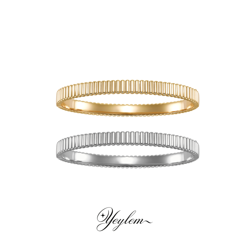 Yeylem | Gold Tooth Prologue·Plain Circle Satin Heavy Craft Minimalist Light Luxury 925 Silver Bracelet