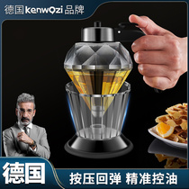 German diamond glass oil bottle Household kitchen oil tank pot Leak-proof seasoning bottle Vinegar pot does not hang oil pot