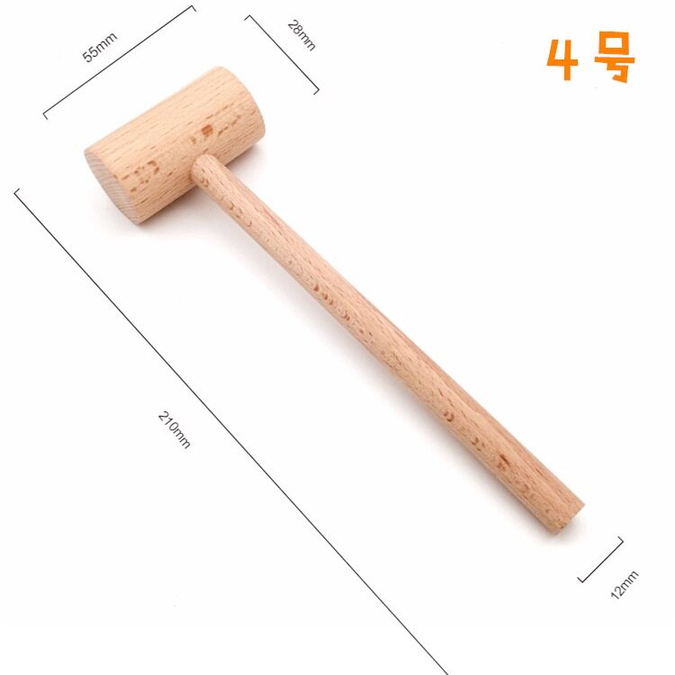 Молоток с деревянной ручкой 榉木木榔头 木头锤工具锤 实木木锤玩具锤 钣金锤敲肉锤 可定尺寸