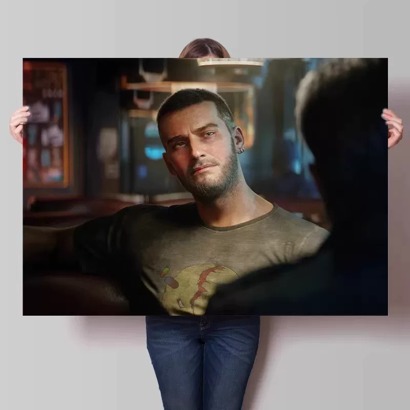 Big waterproof self-adhesive poster on wall for bedroom, punk style