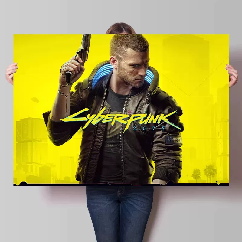 Big waterproof self-adhesive poster on wall for bedroom, punk style