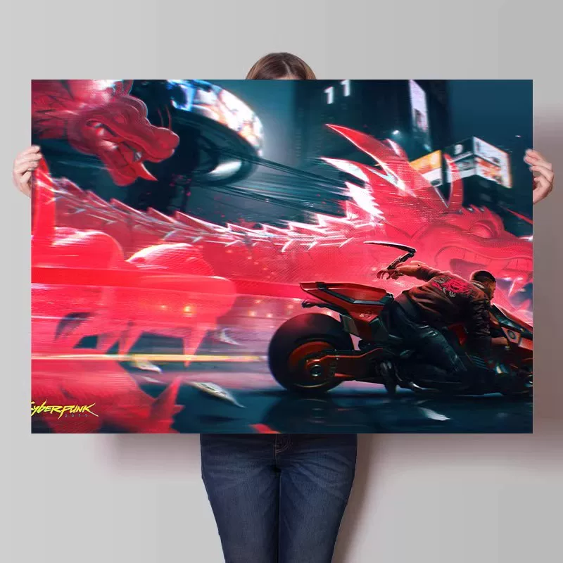 Big waterproof self-adhesive poster on wall for bedroom, punk style