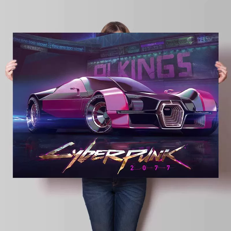 Big waterproof self-adhesive poster on wall for bedroom, punk style