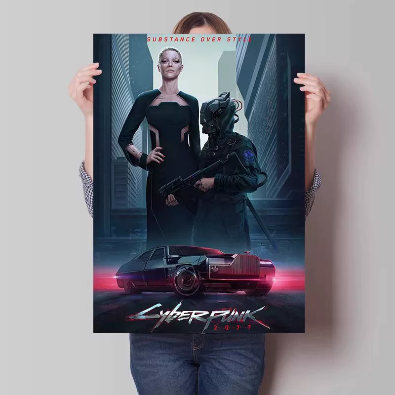 Big waterproof self-adhesive poster on wall for bedroom, punk style