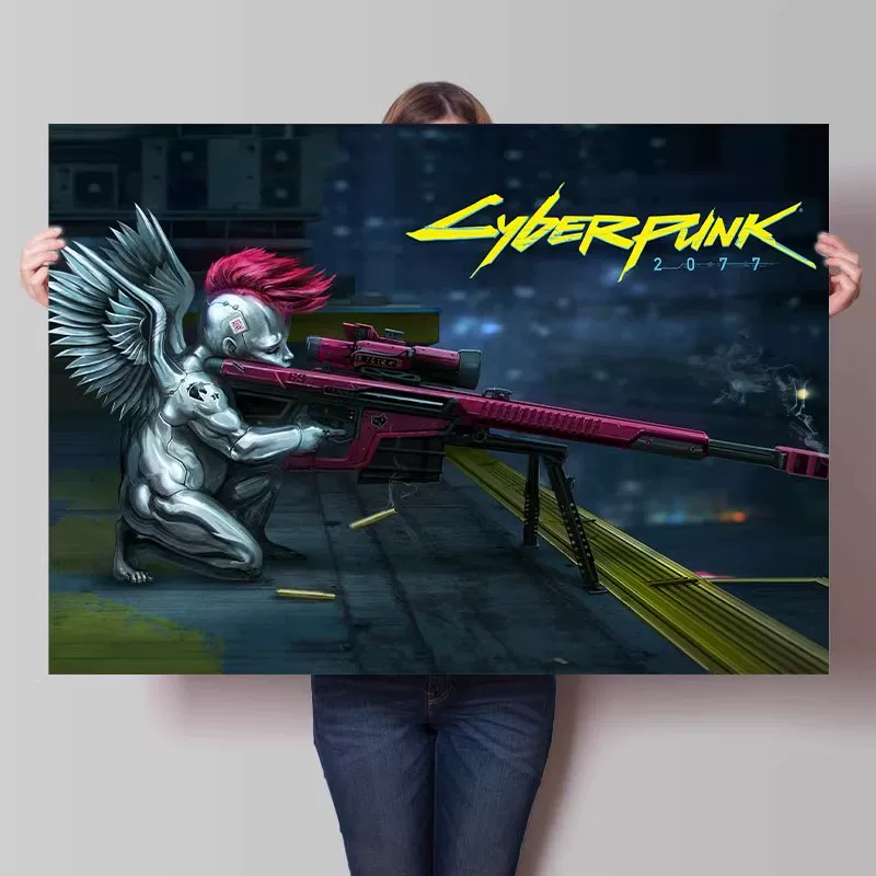 Big waterproof self-adhesive poster on wall for bedroom, punk style