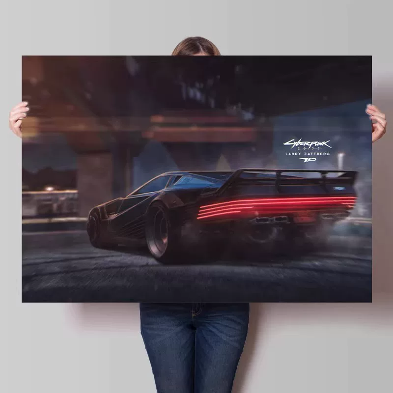 Big waterproof self-adhesive poster on wall for bedroom, punk style