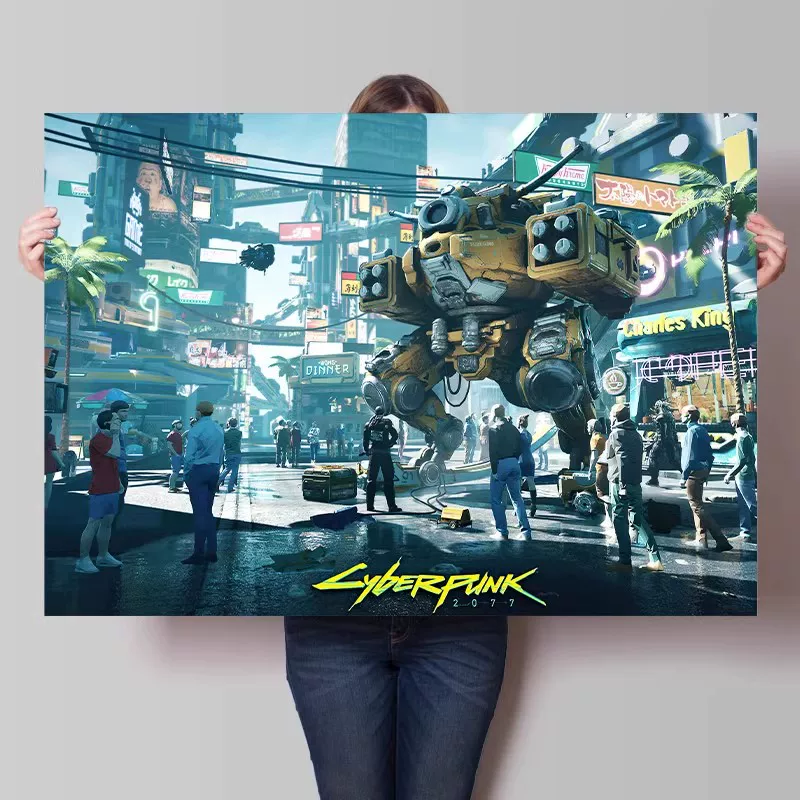 Big waterproof self-adhesive poster on wall for bedroom, punk style